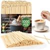 1000pcs Sip Stirrers - 5.5 Inch Coffee Stir Sticks Hot Drink Beverage Stirring Swizzle Stir Sticks Biodegradable Stirring Sticks for Coffee, Tea, and
