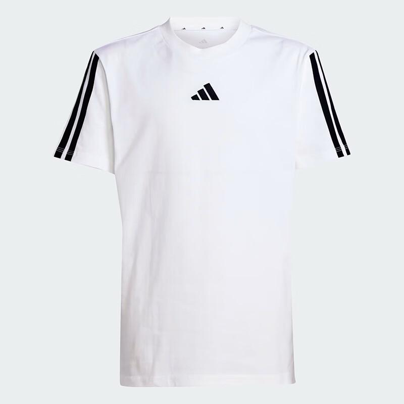Adidas Kids' 3-Stripe Cotton Short Sleeve T-Shirt
