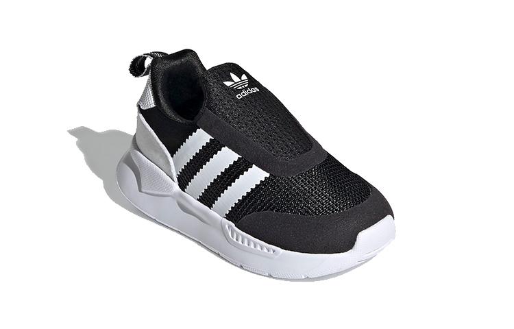 adidas Originals ZX 360 Cushioning Abrasion Resistant Breathable Low Top Toddler Shoes Black White Infant And Toddler FX4941