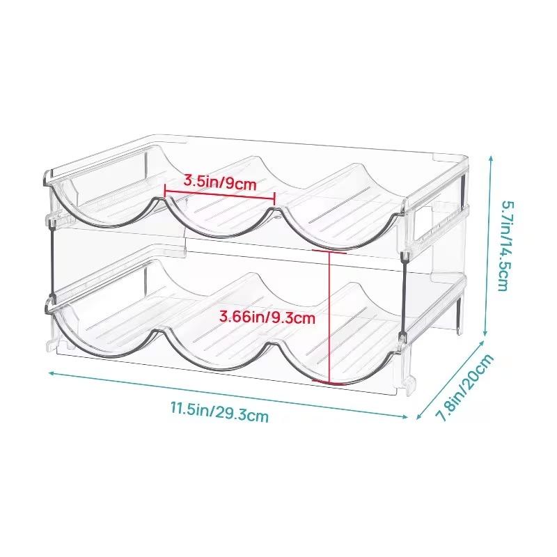 

Bottles Organizer Stackable Bottle Storage Rack 2-4 Pack Bottles Holder Cabinet Organizer Plastic Wine Racks/Drink Bottle Holder