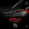 Harrows Atlax 2BA Steel Tip Darts Barrel 18gR Overall Length 51.0mm Max Diameter 6.3mm Torpedo Shape Ring Cut and Vertical Cut