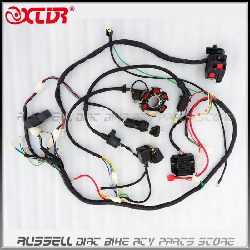 ATV Quad GY6 125cc 150cc ELECTRICS Stator Wire Wiring Harness Loom Magneto Ignition Coil CDI Rectifier Solenoid Parts