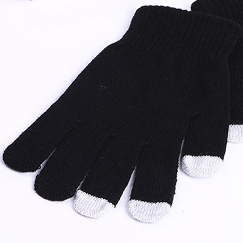 Warm Knitted Gloves Winter Thick Warm Outdoor Gloves For Men Women Mobile Phone Touch Screen