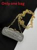 Water Diamond Mini Box Bag With Lock For Evening Outfits