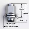 20PCS Iron Wheel Lug Nut Replacement for Jaguar XJ XK XF S X Type C2C35294 Silver Metal Accessories for Vehicles