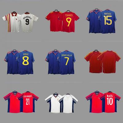 Retro Spain Soccer Jersey Vintage Football Shirt Harriet Xavi Iniesta Torres Classic Fan Wear