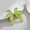 18K Gold Leaf Design Earrings for Women - Stylish Stainless Steel Fashion Accessories