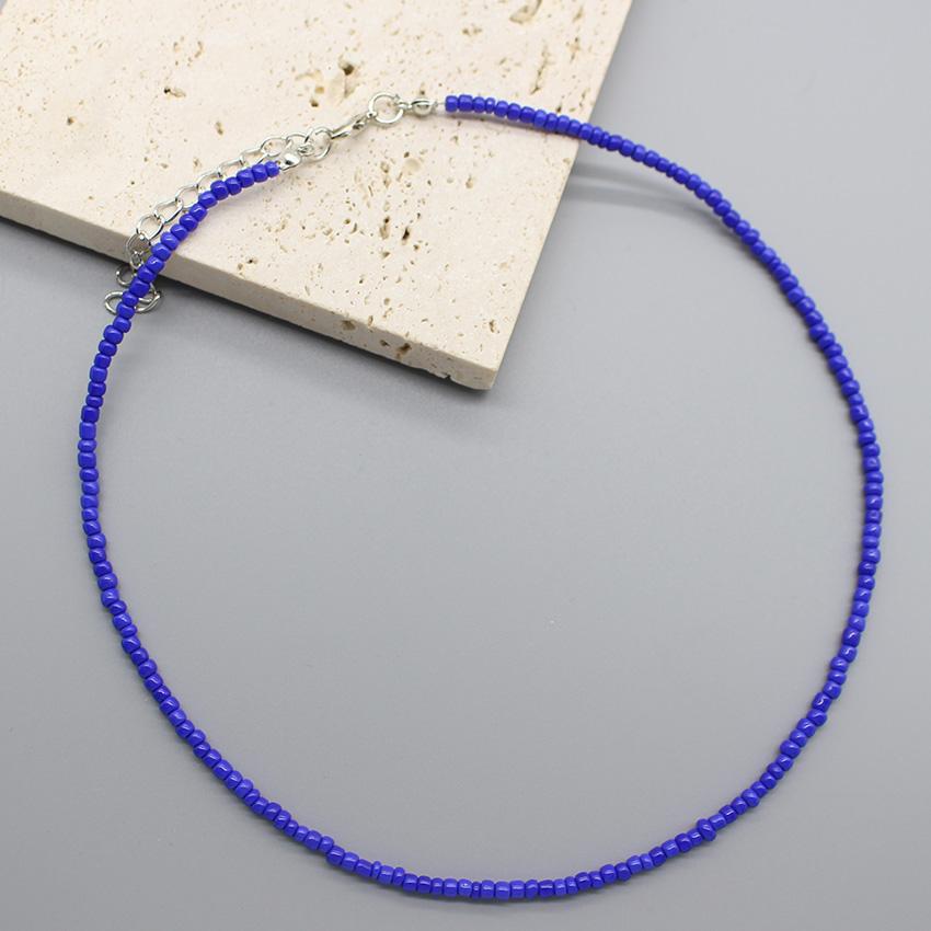 Simple Seed Beads Choker  Women Korean Fashion Charm Colorful Handmade Boho Collar Chain Neck Necklace Femme Jewelry  Gift
