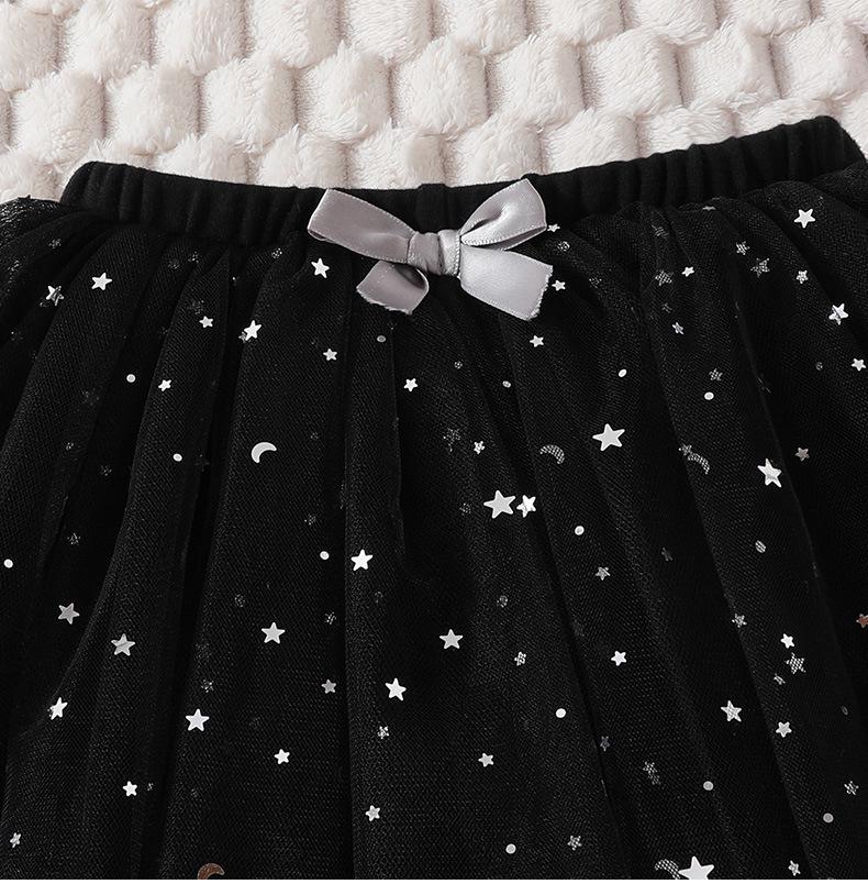 Girls' Korean Style Bow Leggings: Spring/Autumn Cotton Skirt Pants with Sequins