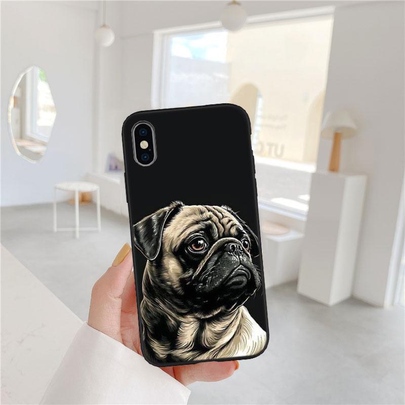 MY6 Cute Pug Dog Soft Shell Phone Case for OPPO A40 A60 A80 A15 A16 A16K A12 A17 A17K A54 A54S A53 A53S A55 A56 A57 A98 F23