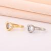 Wind Love Nose Ring Sweet Design Sense Fashion Nose Stud Versatile Zircon Puncture Free Heart Nose Clip