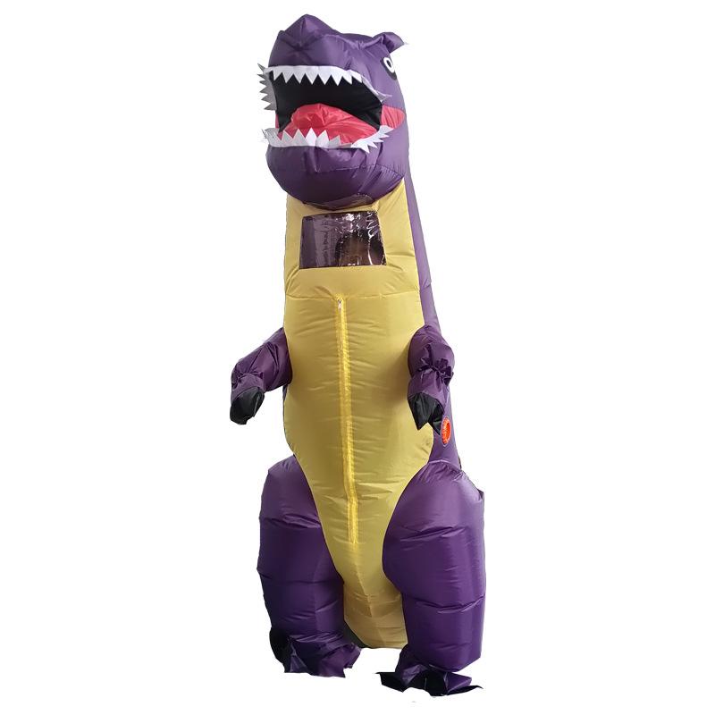 

Фиолетовый дракон тираннозавр рекс надувной костюм косплей мультфильм кукла костюм надувной костюм тик ток 150-190cm фиолетовый