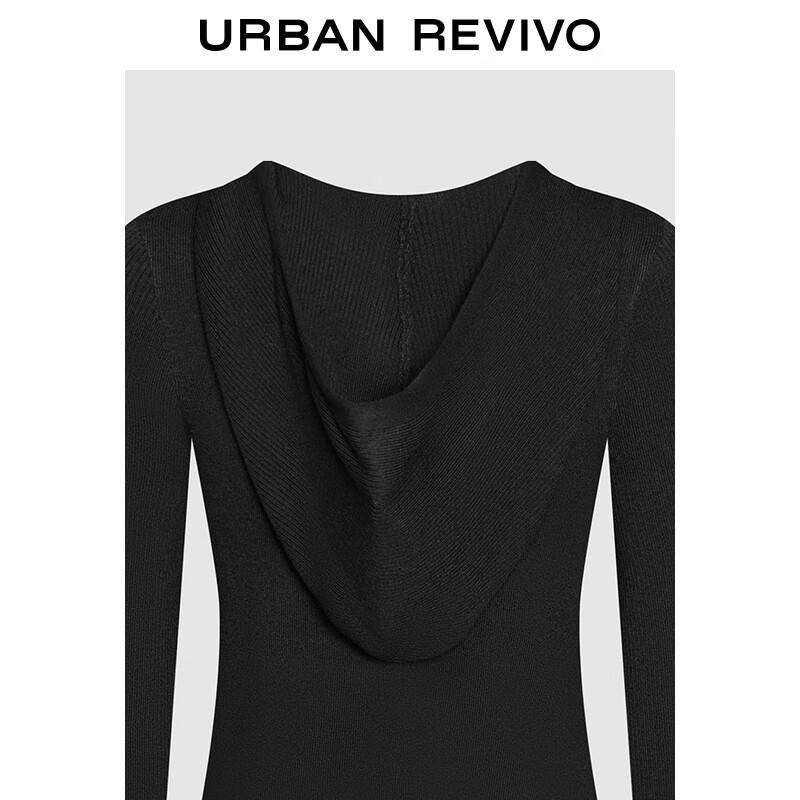 UR Women's Half-Zip Hooded Knit Sweater
