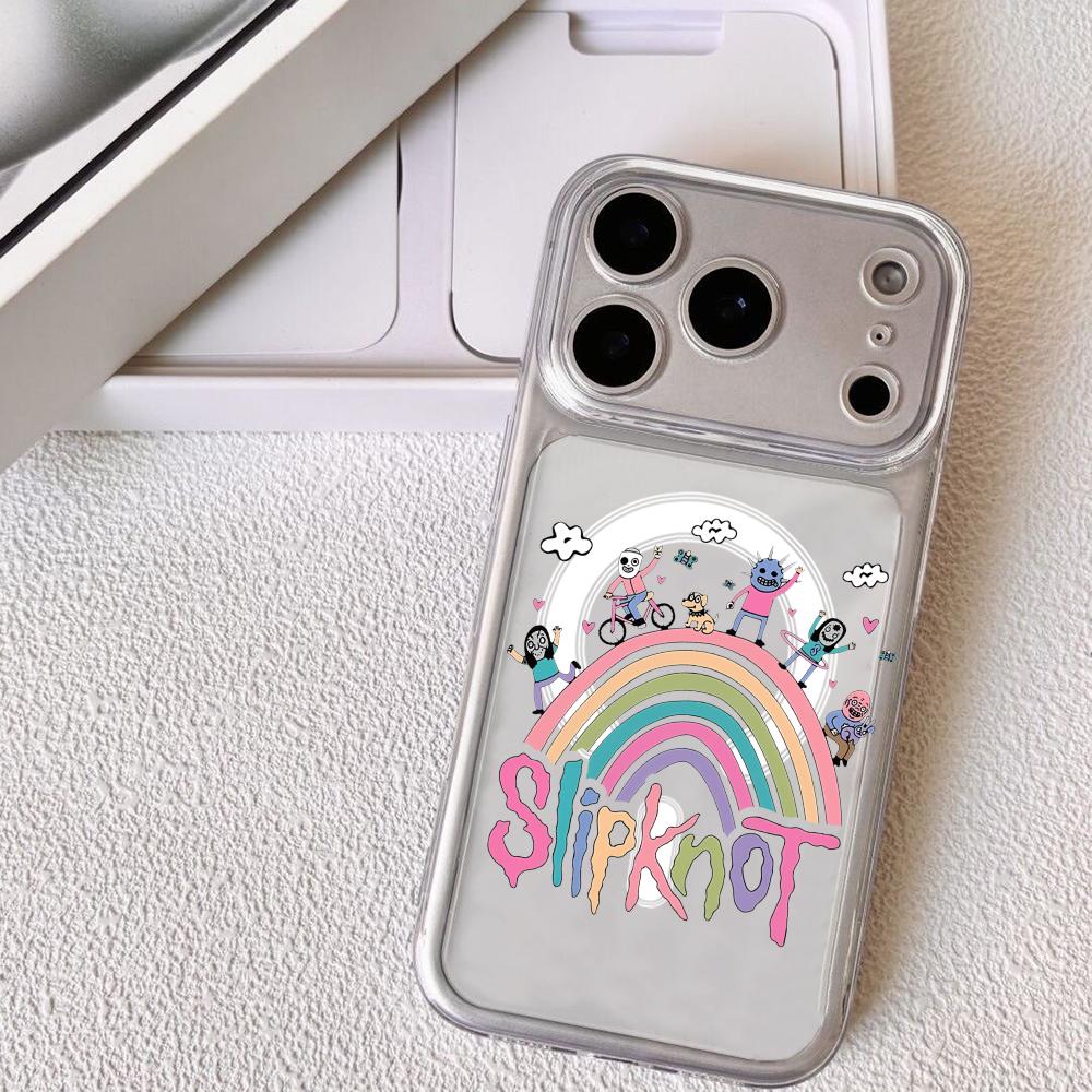 

Funny Cartoon S-Slipknots Phone Case For iPhone 17 16 15 14 13 12 Pro Max Plus With Magnetic Crystal Clear Case Wireless Charge iPhone 16 Pro Max