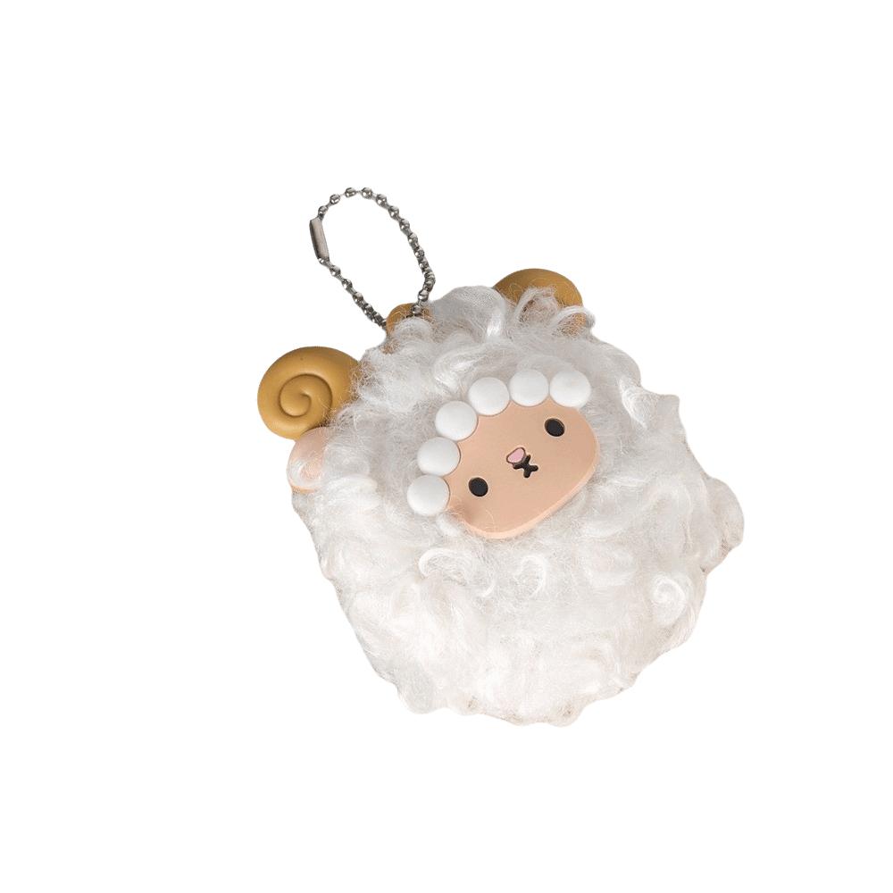 Mascot Lamb Miniature Plush Sheep Doll Soft Goat Year Pendant Fluffy Sheep Keychain Car Interior