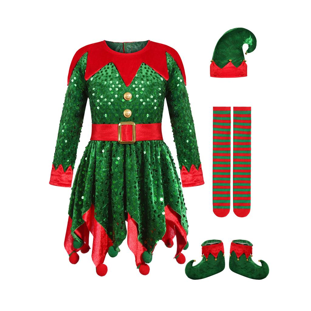 Disfraces de Navidad para niños, Disfraces de Cosplay para Actuación con Temática Navideña para Fiesta de Navidad