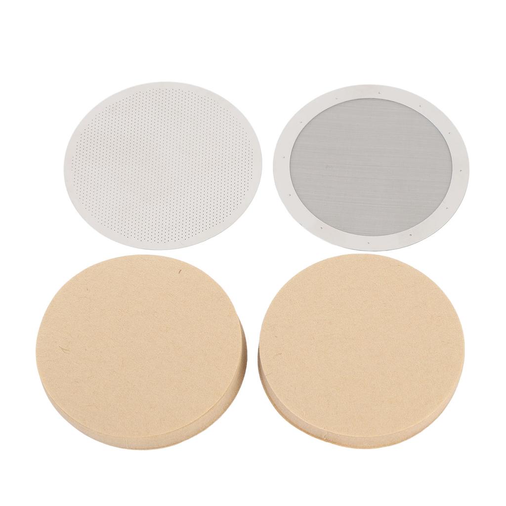 Disk Coffee Filter 2.4 Inch Stainless Steel Reusable French Press Coffee Maker Metal Filter Mesh for Replacement