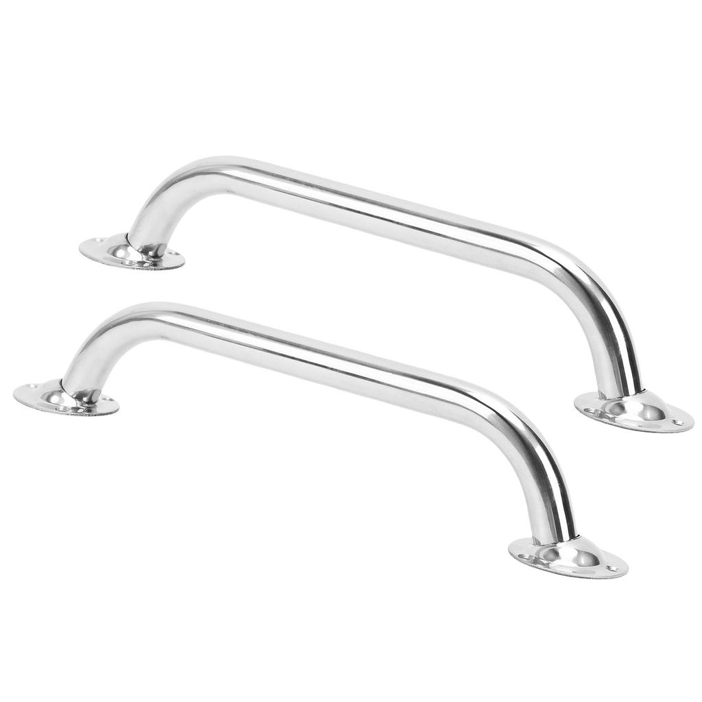 2PCS Marine Grab Handles 362mm Polished Stainless Steel Heavy Duty Boat Handle Handrail for Yatch