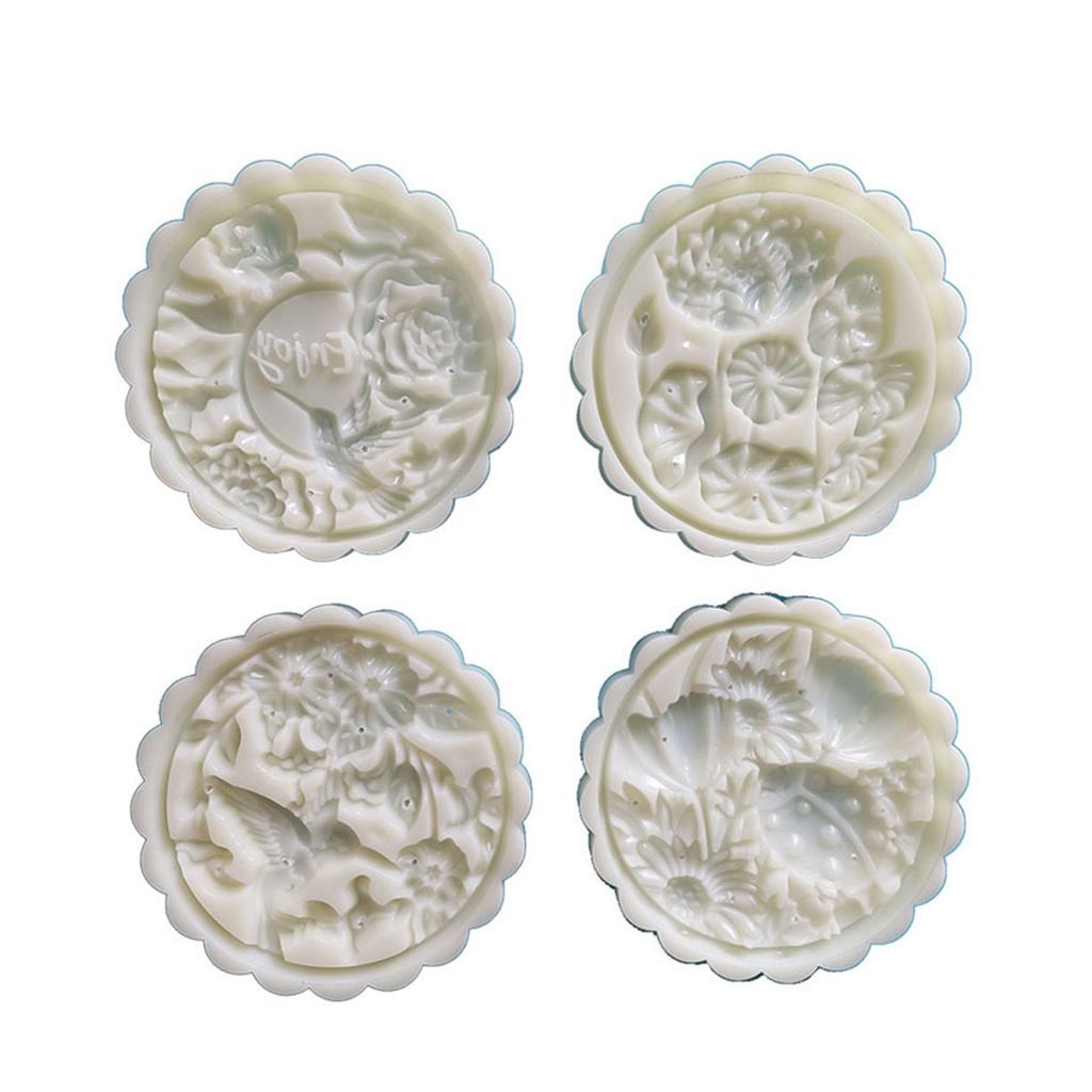 Kitchen Supplies Chinese Style Flower Bird Shape Mooncake Moulds Multi-Purpose Reusable Festival Cookie Decorate Tool