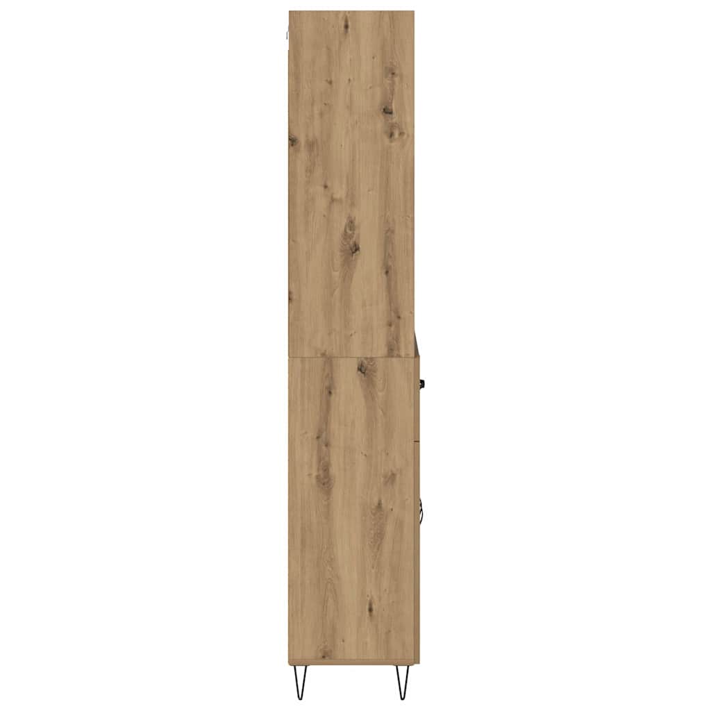 Highboard with Drawers 2 pcs Artisan Oak Wood Based Material