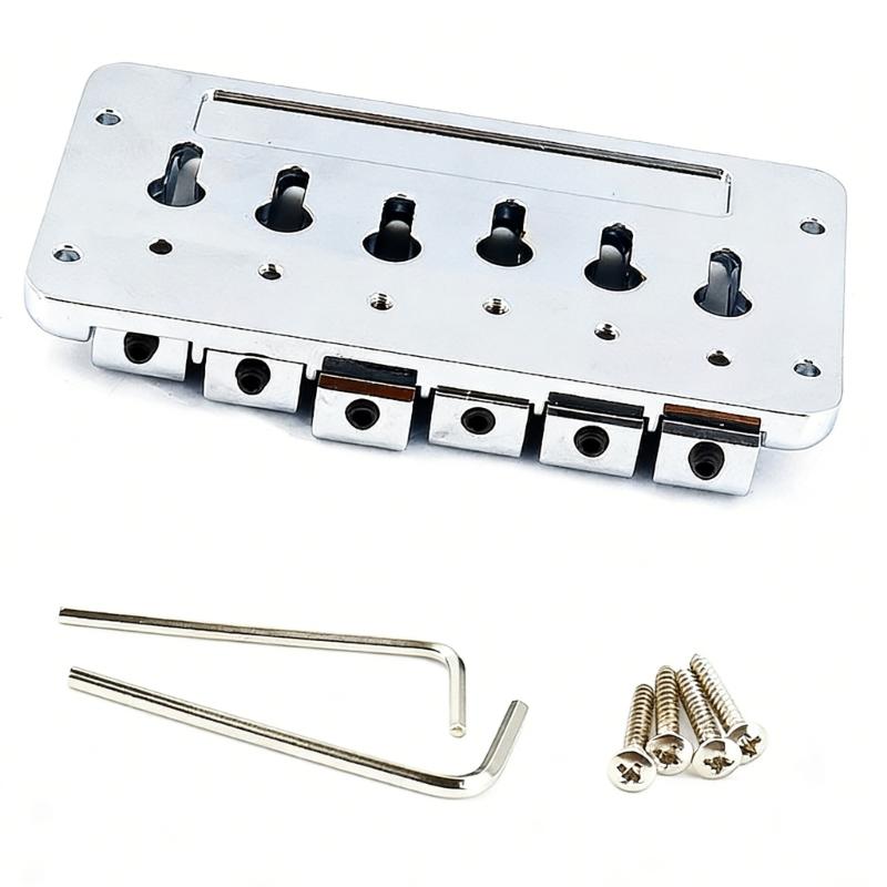 6 String Guitar Fixed Bridge Separated Saddles 6 String Guitar Bridge Musical Instrument Accessory For Smooth Playability