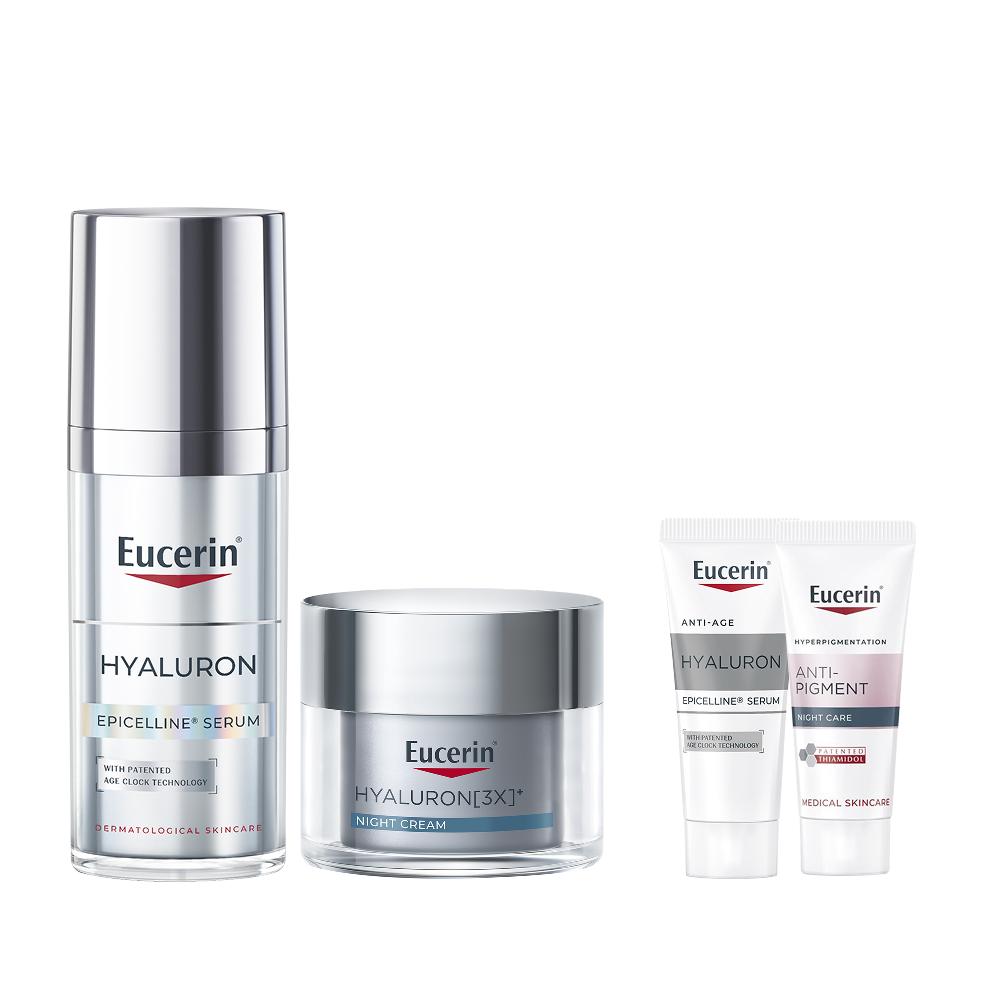 

[Eucerin] Набор из 2 предметов: Сыворотка Hyaluron-Filler + Elasticity 30 мл + Ночной крем 50 мл