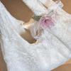 Spring and summer new small fresh lace flower canvas bag Korean gentle vacation wind large capacity shoulder tote bag