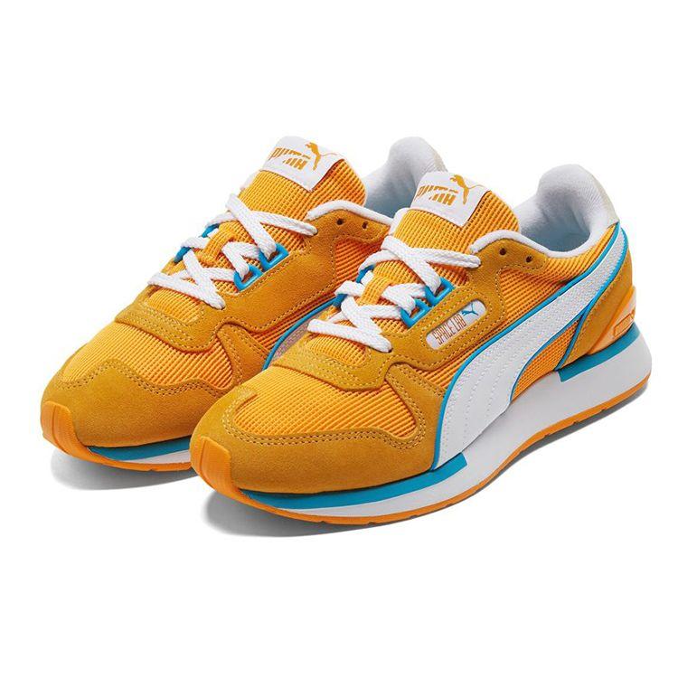 Puma Space Lab Contrast Shock Absorbing Non-Slip Low-Top Sports Casual Shoes Unisex Sneakers Chrysanthemum-Yellow 383591-02