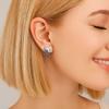 Heart Tail Fox Stud Earrings - 925 Sterling Silver