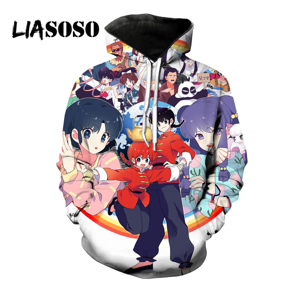 Spring Autumn Anime 3D Printed Hoodies Unisex Cool Pullover Animal Graphic Sweatshirt Men's Streetwear Oversized Tops