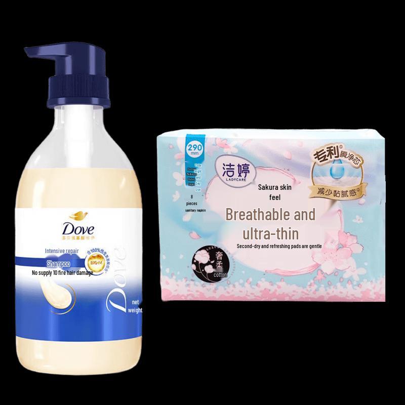 

Шампунь Dove Интенсивное питание и ночные патчи Jie Ting Комплект