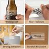 230Pcs DIY Self-Adhesive Label Square/Round Thermal Printing Paper Blank Label Sticker  Classroom
