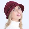 Knitted Hat Women's Autumn Winter Mixed Color Mother Rabbit Wool Pot Plush Thickened Warm Keeping Hat