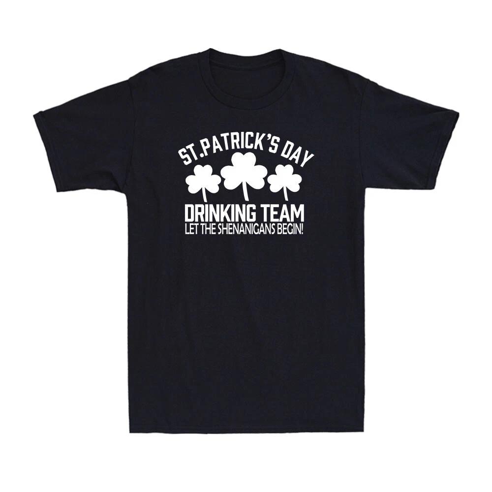 St Patrick s Day Drinking Team Shamrock Ireland Funny Gift Men s Cotton T-Shirt XL