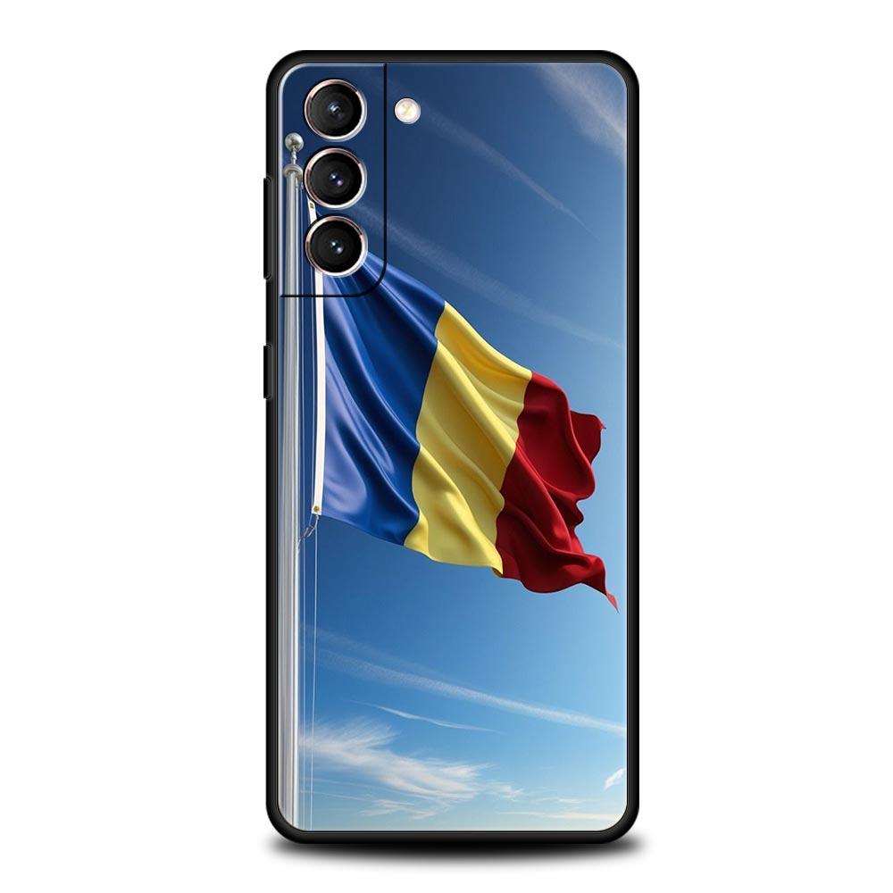 Phone Case For Samsung Galaxy S25 Edge S24 S23 S22 S21 Ultra S20 FE 5G S10 S10E S9 Plus Soft TPU Cover Romania Flag