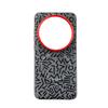Magnetische Leder-Handyhülle für Xiaomi 15 Ultra Großer Metall-Len, Mi13 14 Ultra 15 Pro Geometrische Graffiti Schutzhülle