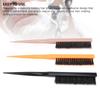 3 Pcs Rat Tail Teasing Hair Brush Add Volume Nylon Bristles 3 Row Hair Styling Teasing Brush