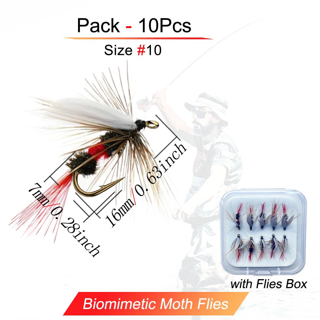 

5/10 шт./кор. приманка для ловли нахлыстом Royal WulffFly Nymph, мокрые/сухие мушки, искусственные мушки для ловли форели/карпа, приманки 10Pcs/Box