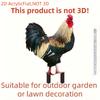 Vibrant Rooster Acrylic Garden Yard Stake, 2D Cute Animal Outdoor Decor for Lawn, Patio, Farm & Backyard