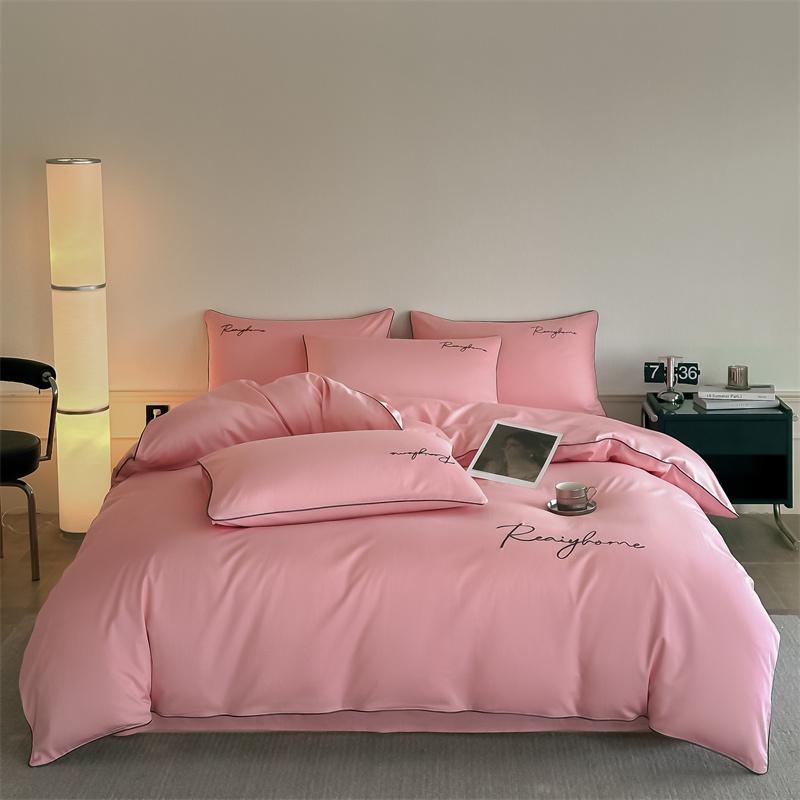 Svetanya 2pcs Duvet Cover+2pcs Pillowcase 40s Cotton Satin Bedding Sets Underwear Bed Linens (no Sheet) 2Cover 2pillowcase&155X210cm