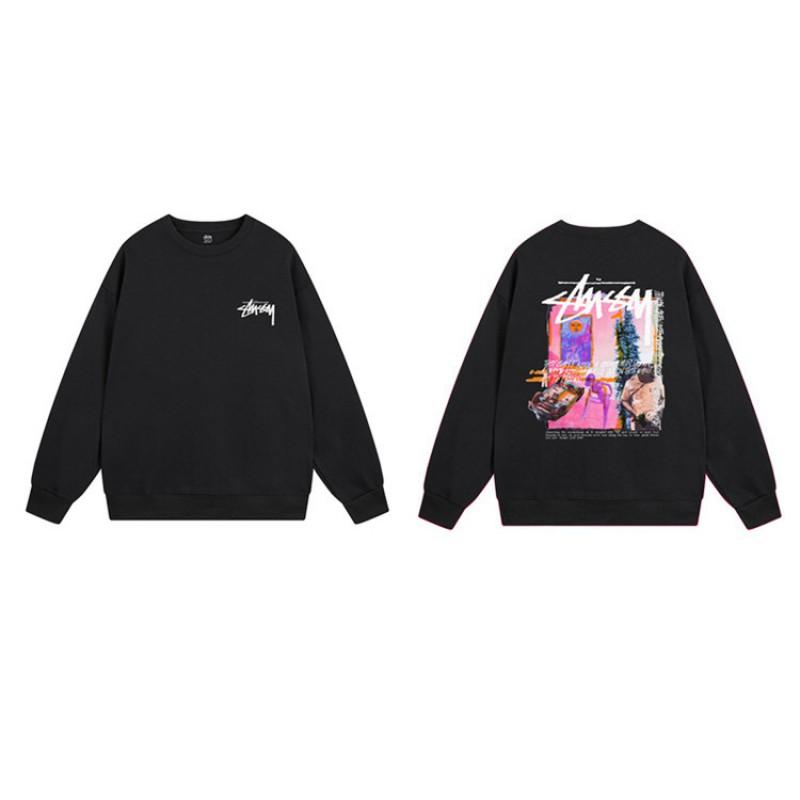 Unisex Oversized Crewneck Fleece-Lined Cotton Sweatshirt With Dice Letter Print Winter Casual Wear