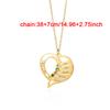 Engraved Family Name Necklace Custom Heart Birthstone Necklace For Mom Jewelry Gold Color Stainless Steel Fashion Birthday Gifts