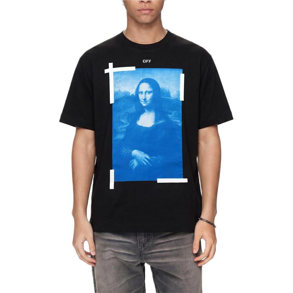 T-shirt Oversize Mona Lisa OFF WHITE OMAA038R21JER0011001