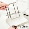 Simple Stainless Steel Toothbrush Holder with Tray Multi-functional Washbasin Storage Rack Drainage Storage Box Home