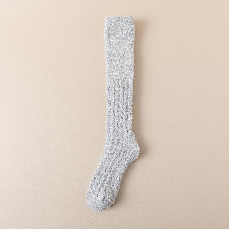Couple's Coral Fleece Winter Socks: Thick, Velvet-Lined, Cozy Home Sleep Socks for Calf Warmth