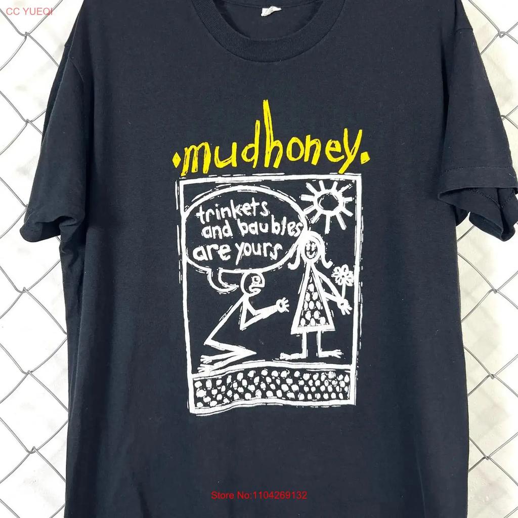 Vintage 90 S Mudhoney Trinkets And Baubles Are Yours Black T Shirt Wa3479 Vintage Casual Slightly Unisex Comfortable
