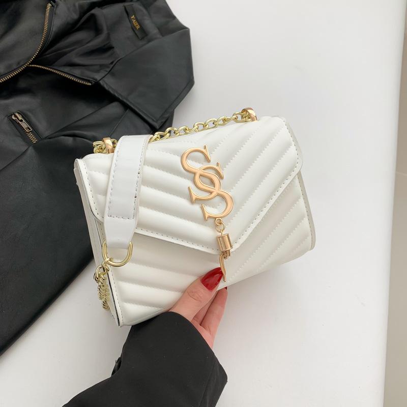 Bolso Bandolera de Moda con Puntada de Sarga Bolso de Mano Nuevo Moderno Simple Bolso de Moda para Mujer