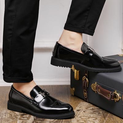Leather Casual Shoes Men Loafers Luxury Design Slip On Male Dress Shoes Leisure Style Big Size Good Wear-resistant Sole