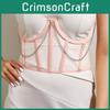 Mesh Transparent Silver Hanging Chain Chest Cinching Waist Cinching Bone Fish