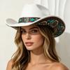 Woolen Men's and Women's Jazz Top Hats New European and American Style Knight One-word Cowboy Top Hat Western Cowboy Hat
